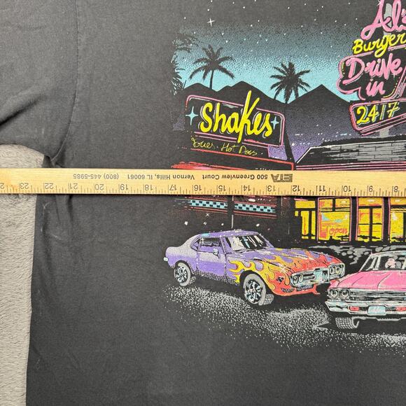 Retro Classic Drive In Shirt 1984 Vintage Style J Galt USA Black Crew Neck Tee - Picture 4 of 5